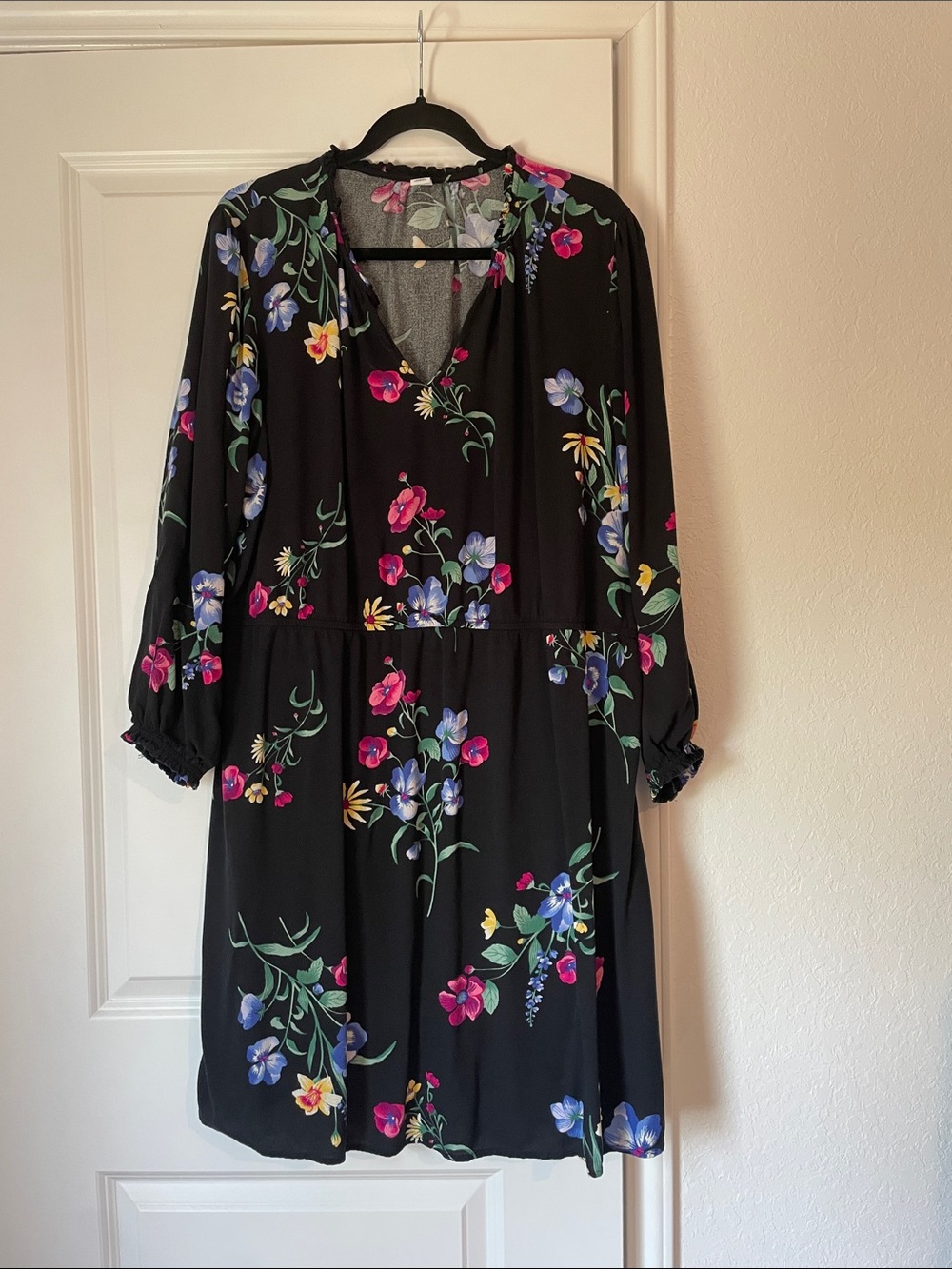 Plus Size Old Navy Black Floral Dress